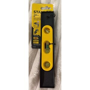 Stanley 9 Inch Magnetic Torpedo Level 3 Vial Pipe Groove 42-264 Yellow Black NEW